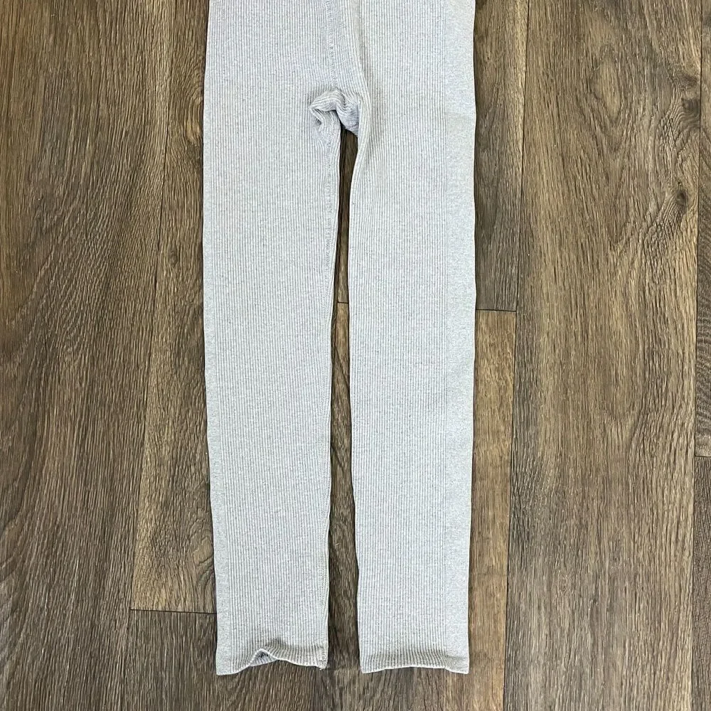 Free People Movement Women's Size XS Gray Good Karma 7/8 Ribbed Leggings Workout